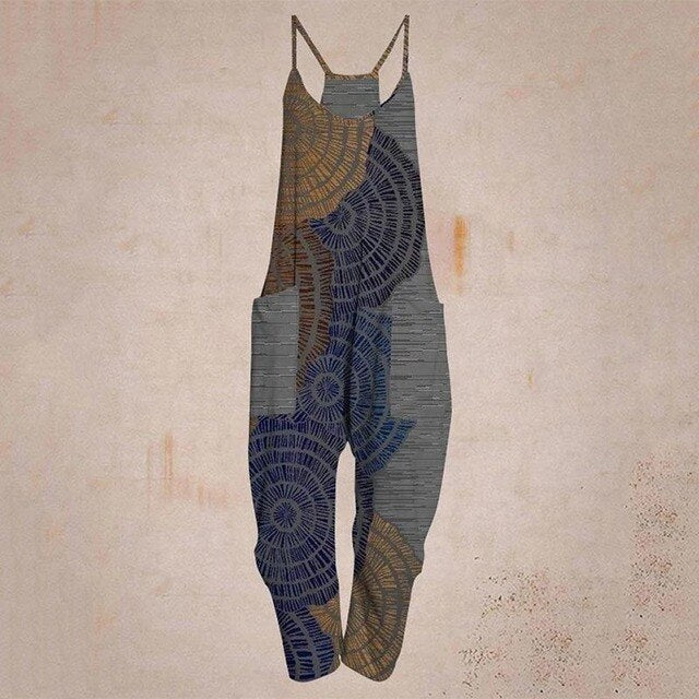 Valenzora – Geometrischer Träger-Jumpsuit