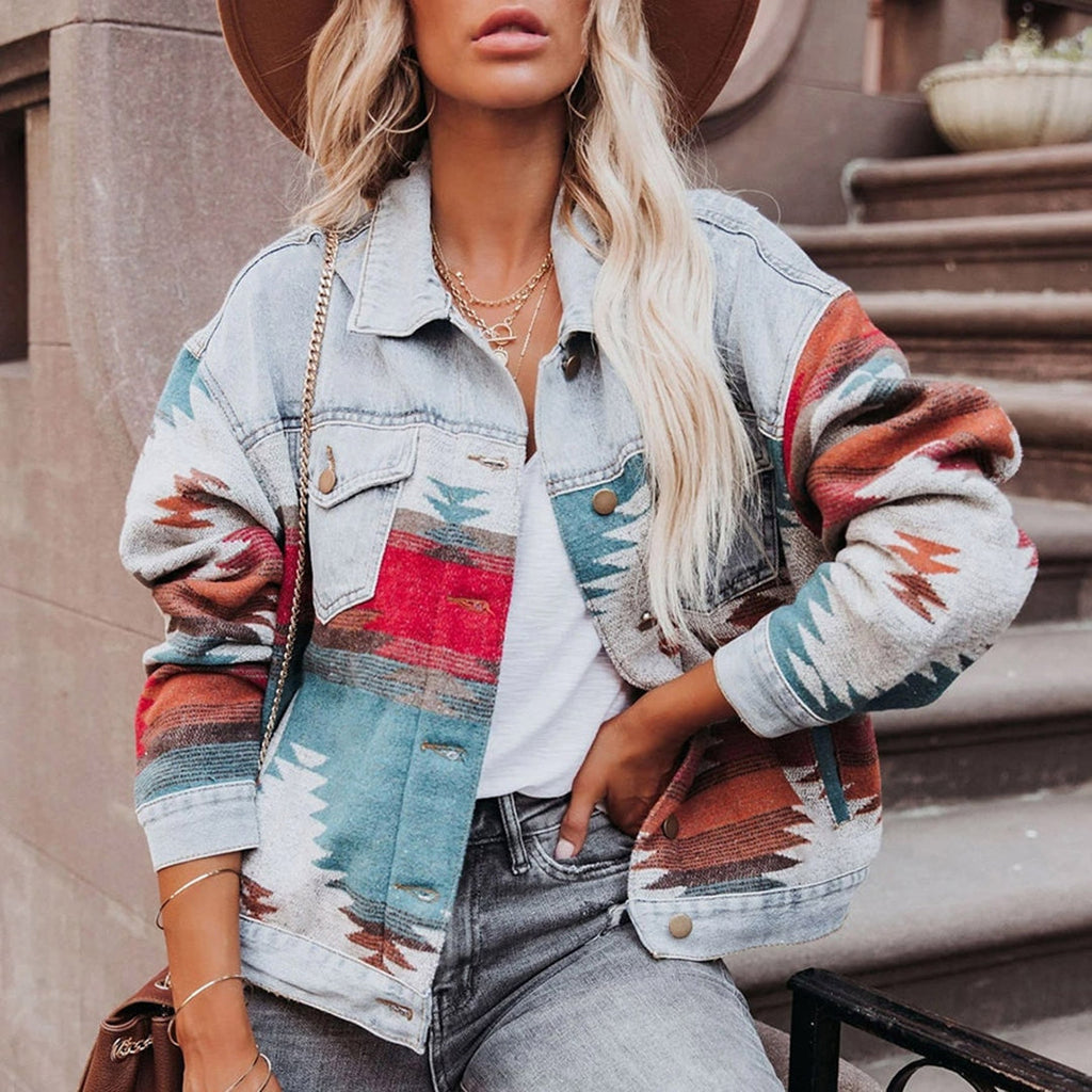 Valenzora | Retro Denim Jacket for Women
