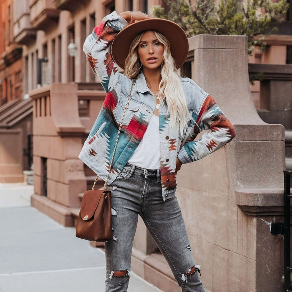 Valenzora | Retro Denim Jacket for Women