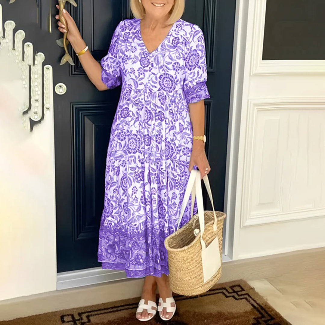 Valenzora | Elegant dress with V-neck