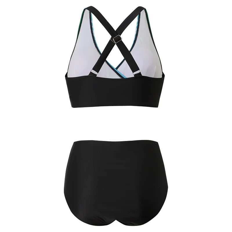 Valenzora | Push-up Halter Bikini Set with High Waist for Women