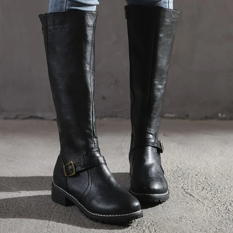 Valenzora | Elegante Lederstiefel – Trendige Damenstiefel für jeden Anlass
