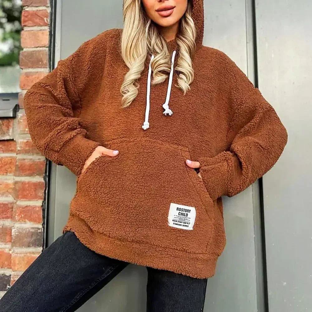 Valenzora | Moderner Damen-Kapuzenpullover mit Plüschfutter