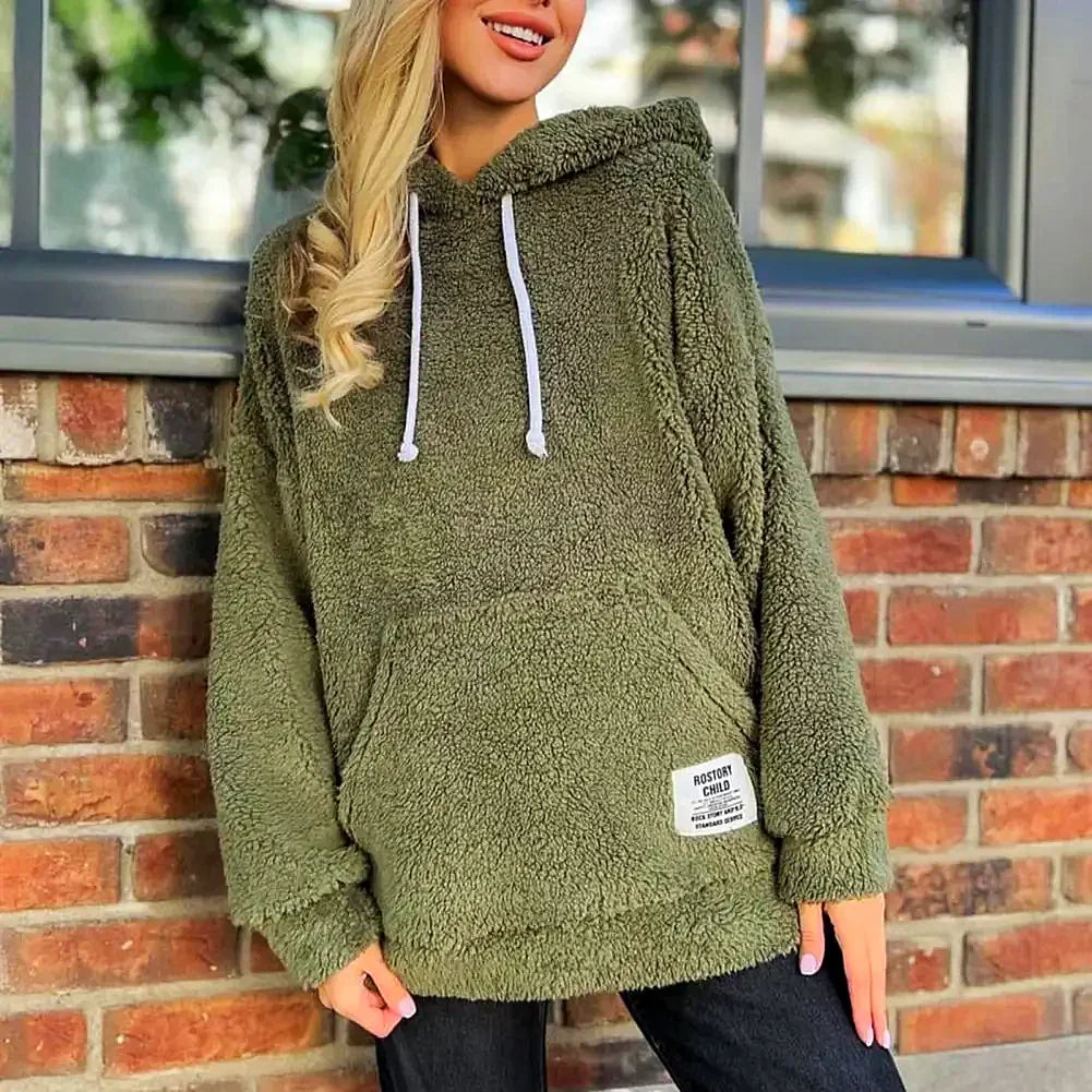 Valenzora | Moderner Damen-Kapuzenpullover mit Plüschfutter