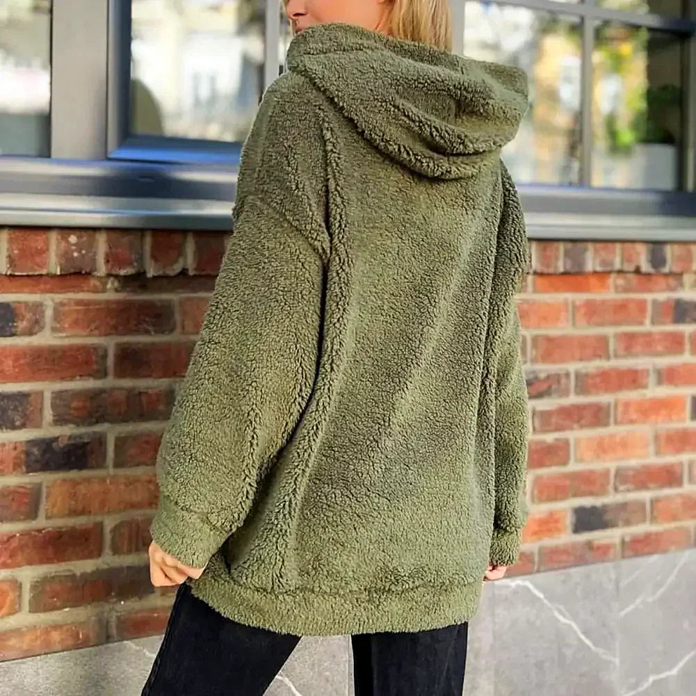 Valenzora | Moderner Damen-Kapuzenpullover mit Plüschfutter