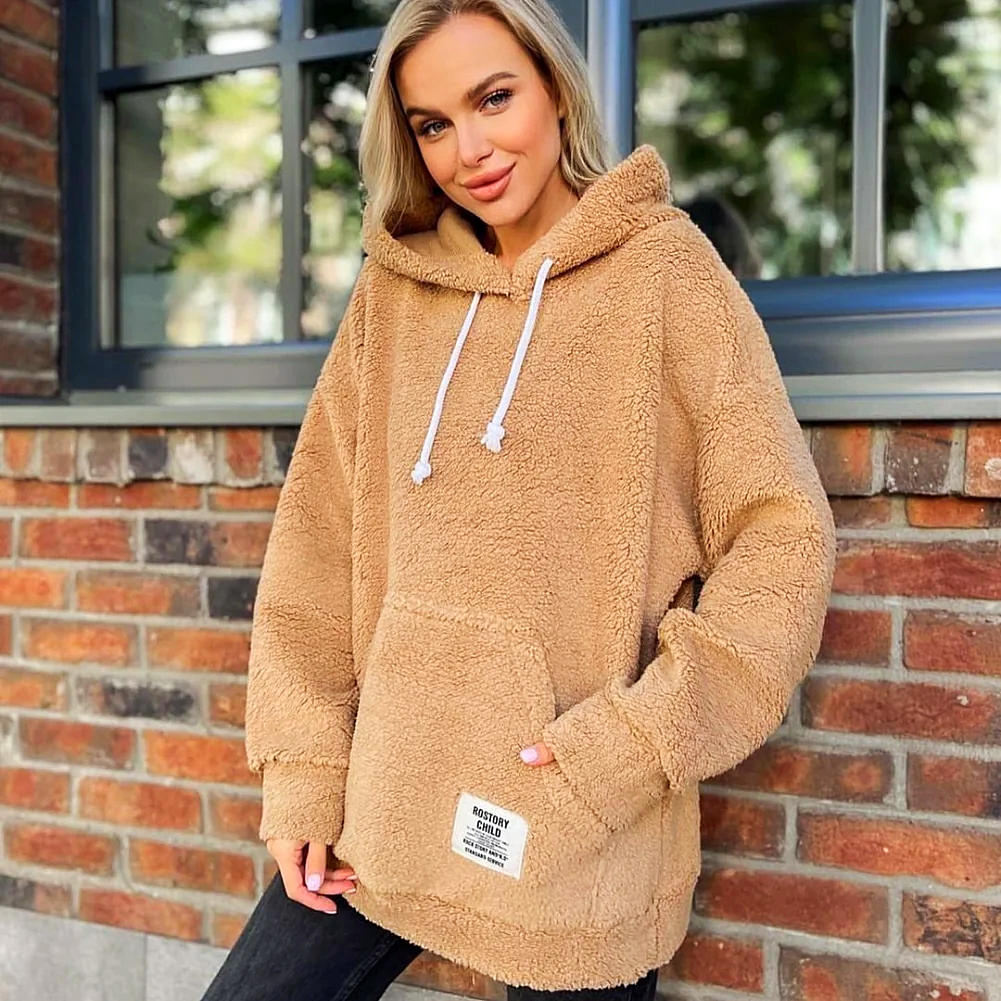 Valenzora | Moderner Damen-Kapuzenpullover mit Plüschfutter