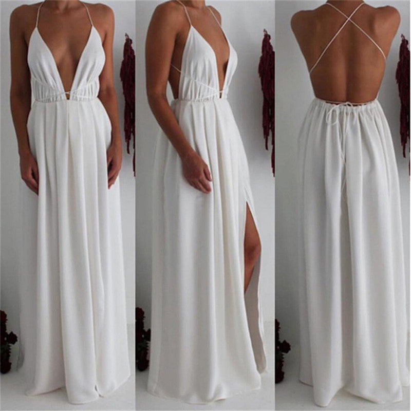 Valenzora | Boho-Kleid weiß mit Rückenausschnitt