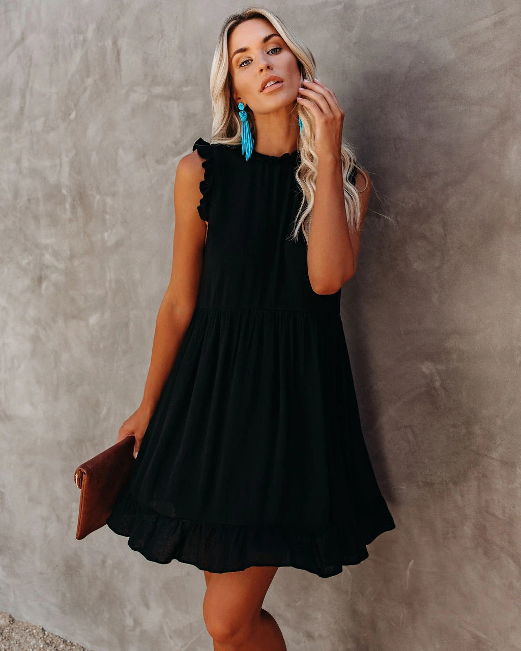 Valenzora | Boho Hippie Kleid Blau
