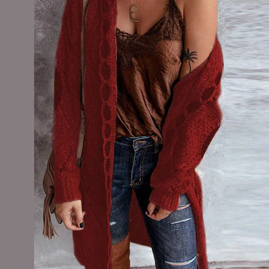 Valenzora | Fashionable cardigan with hood