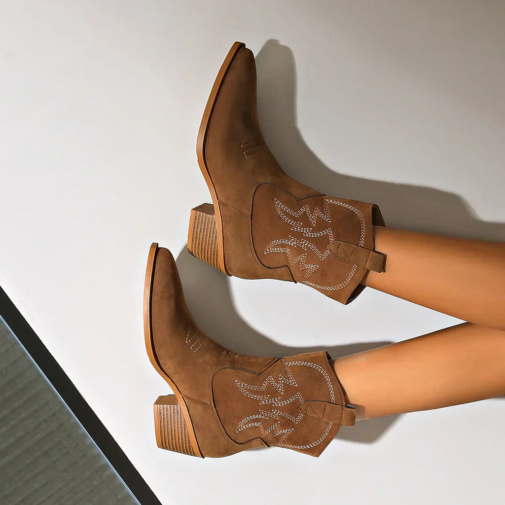 Valenzora | Retro Western Stiefeletten für Damen