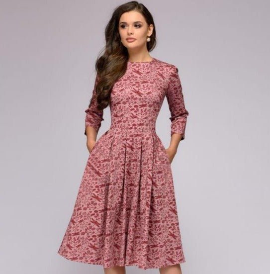 Valenzora - Retrozo elegant, mid-length dress