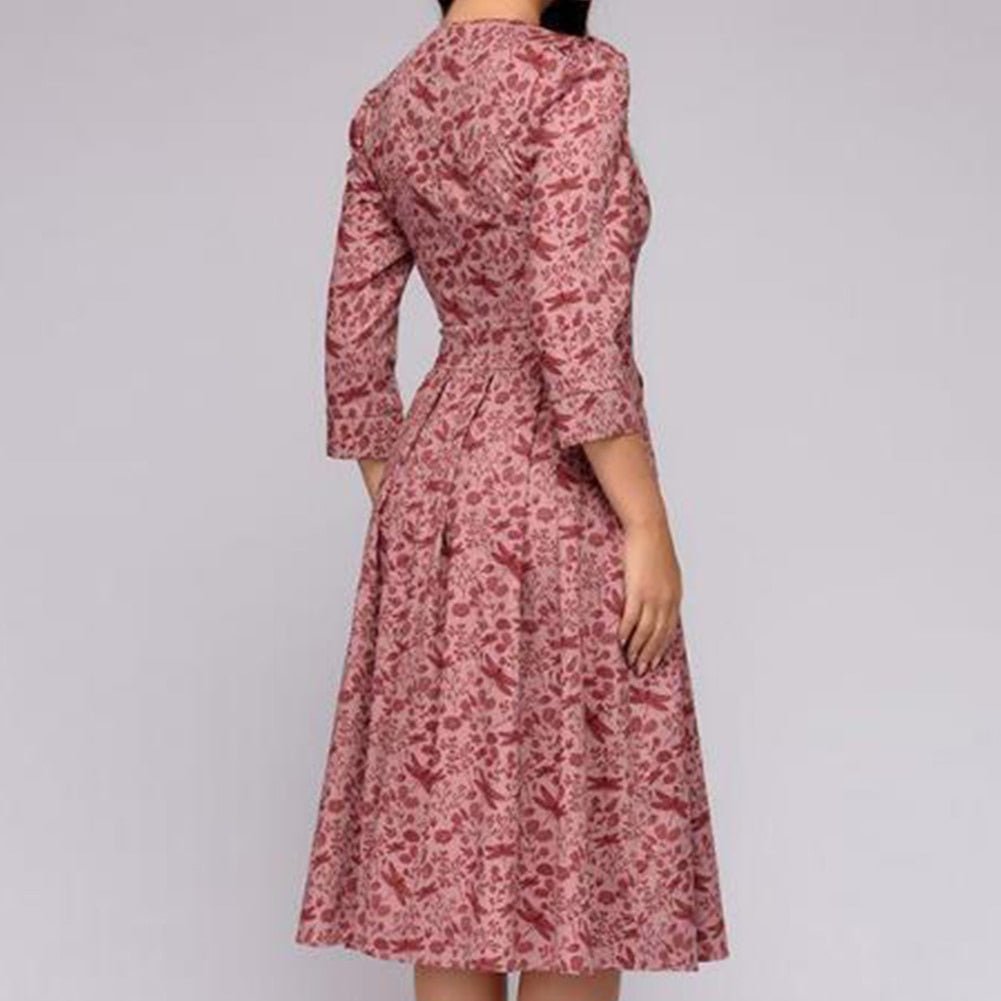 Valenzora - Retrozo elegant, mid-length dress