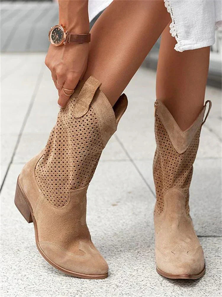 Valenzora | Breathable, stylish cowboy boots with zipper