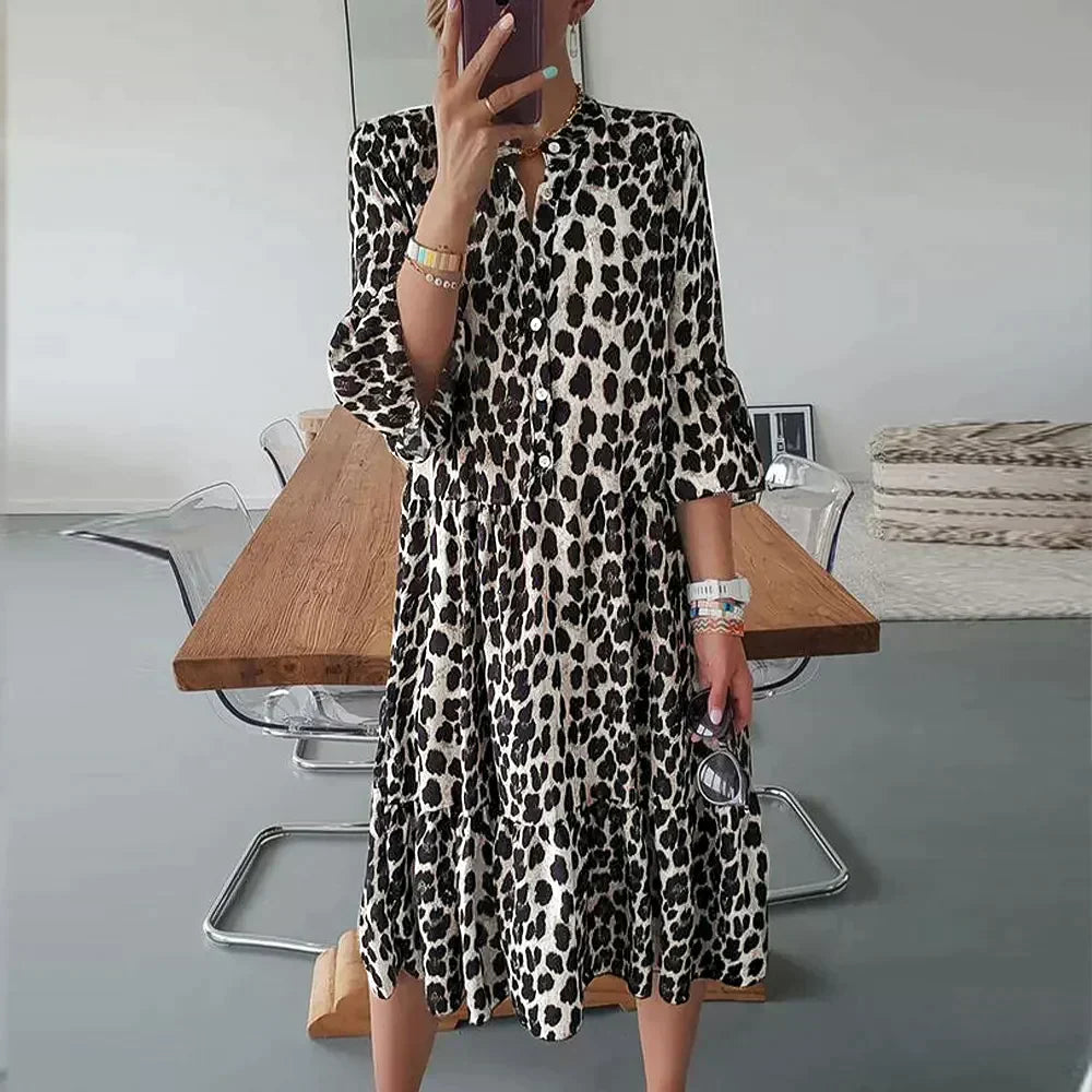 Valenzora | Sommerkleid mit Panther-Print