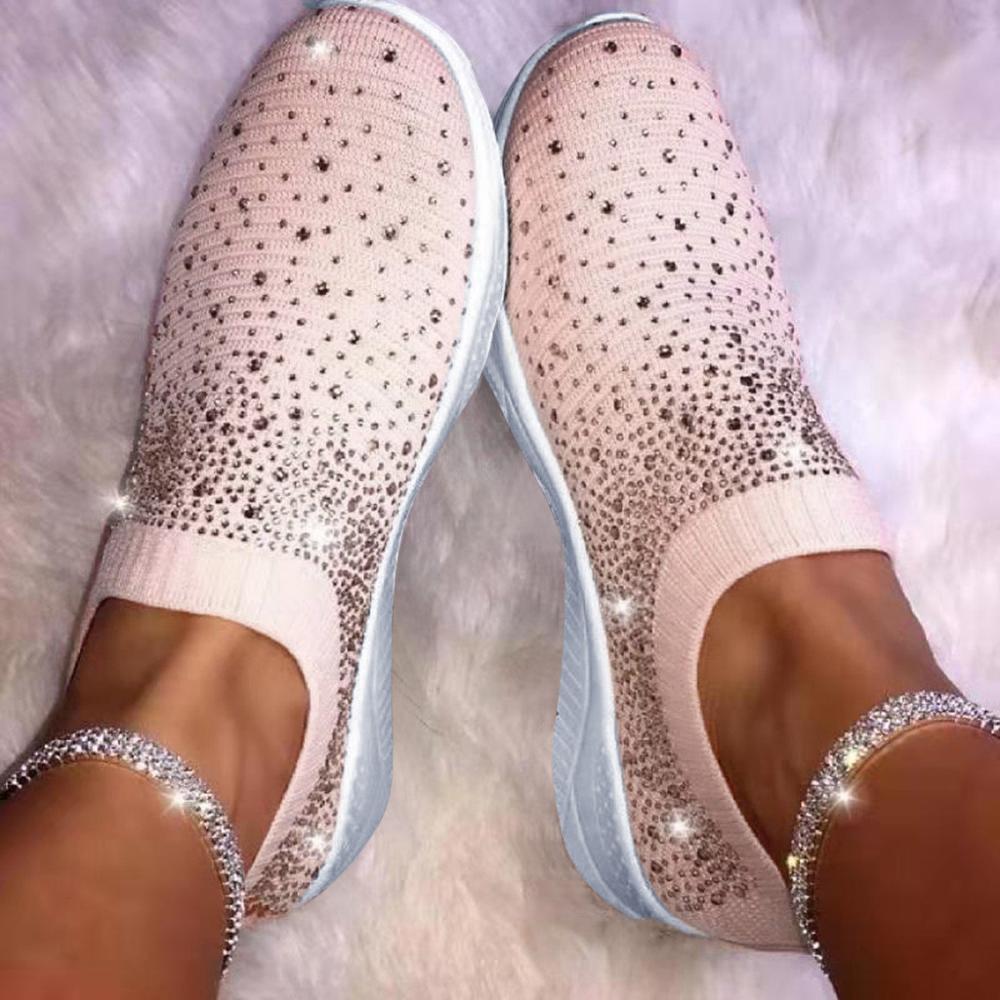 Valenzora | Strass-Sneaker mit weicher Sohle und atmungsaktivem Obermaterial