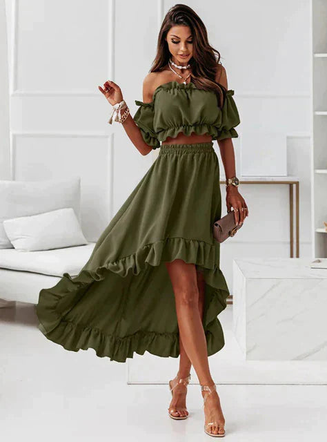 Valenzora | Summer dress set with ruffles