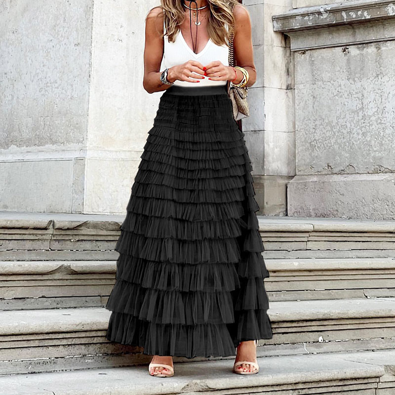 Valenzora | Sommer-Maxirock mit hoher Taille im Boho-Stil