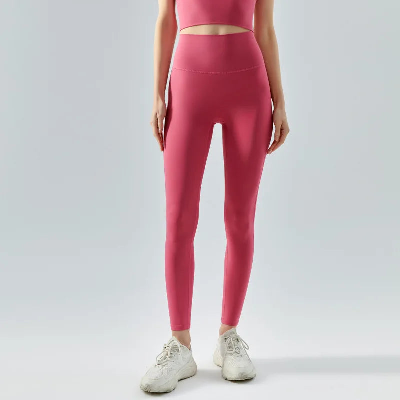 Valenzora | Emily Sportswear Naked High-Waisted Tight Yoga Pants Doppelseitig gebürstet Pfirsich Po-liftend Lauf-Sport-Fitness-Leggings