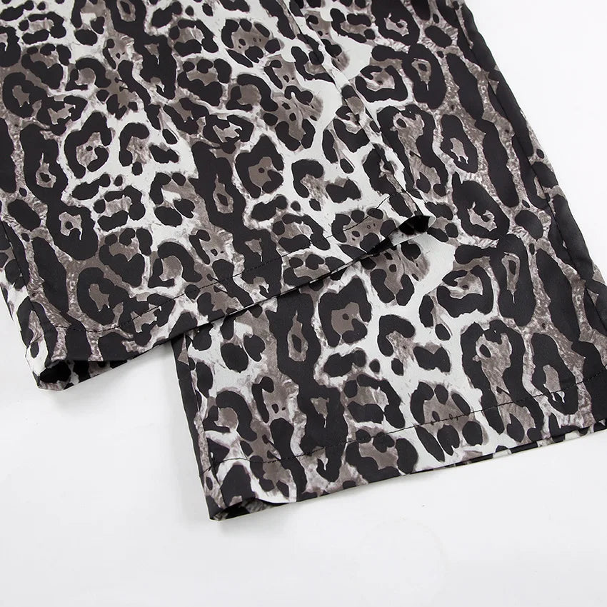 Valenzora | Wide-leg trousers with leopard print