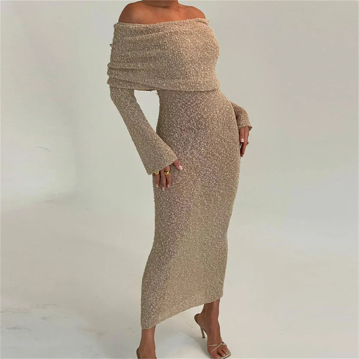 Valenzora | Schulterfreies Maxikleid für Damen