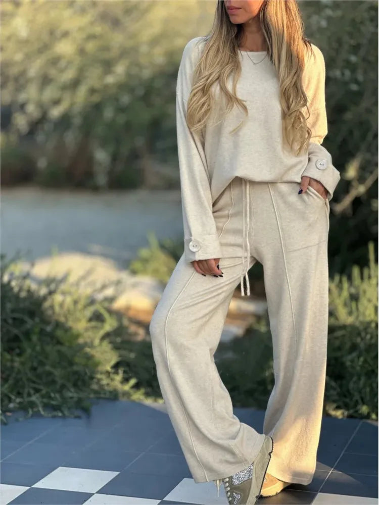 Valenzora | Lässiges 2-teiliges Set aus T-Shirt und Hose – Bequem und stilvoll für Alltag und Freizeit