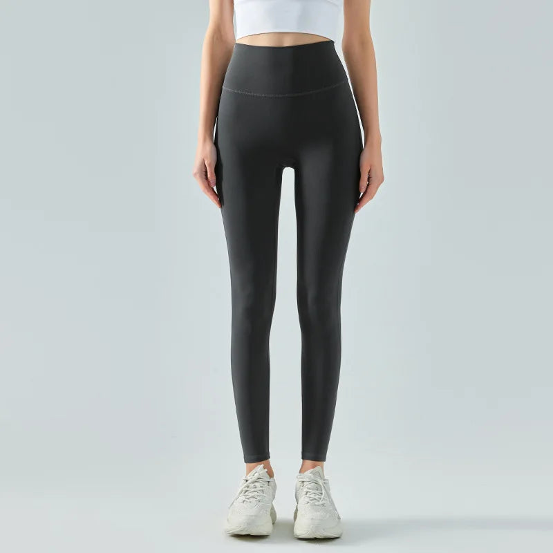 Valenzora | Emily Sportswear Naked High-Waisted Tight Yoga Pants Doppelseitig gebürstet Pfirsich Po-liftend Lauf-Sport-Fitness-Leggings
