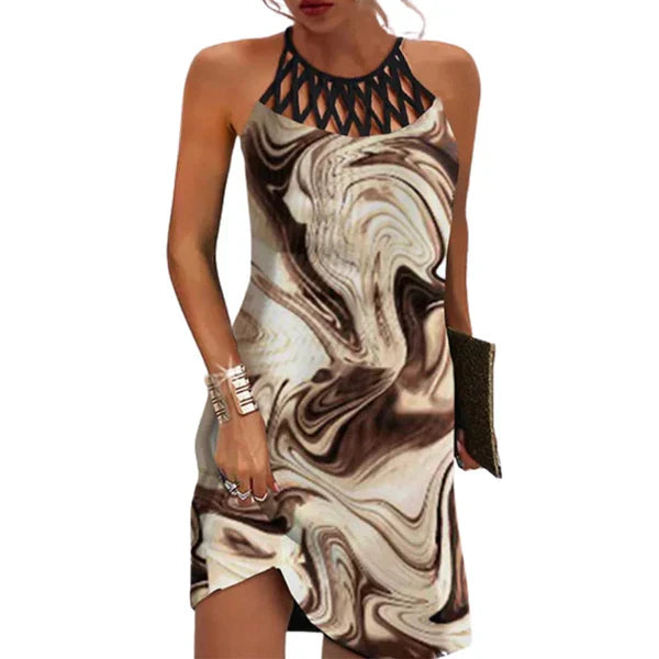 Damen Neckholder-Sommerkleid