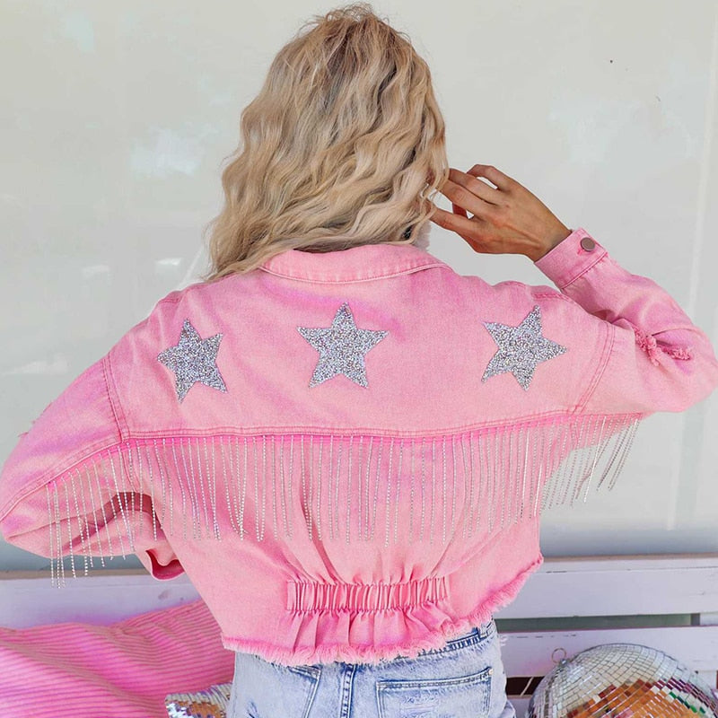 Valenzora – Jeansjacke mit Fransen