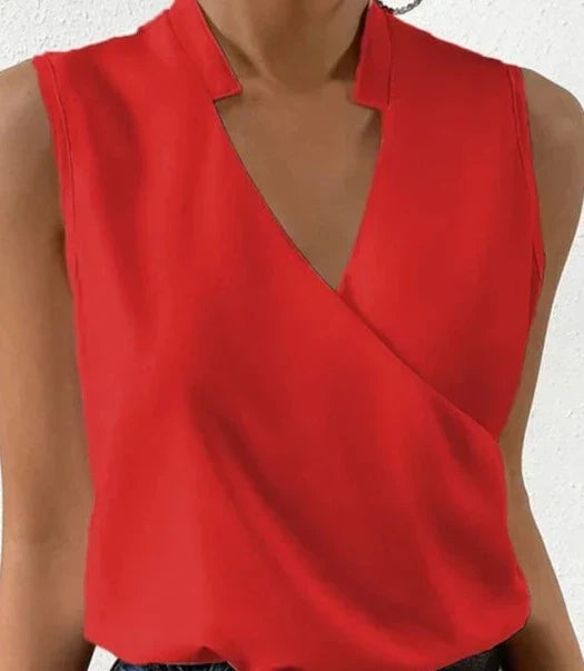 Valenzora Elegant sleeveless solid color top