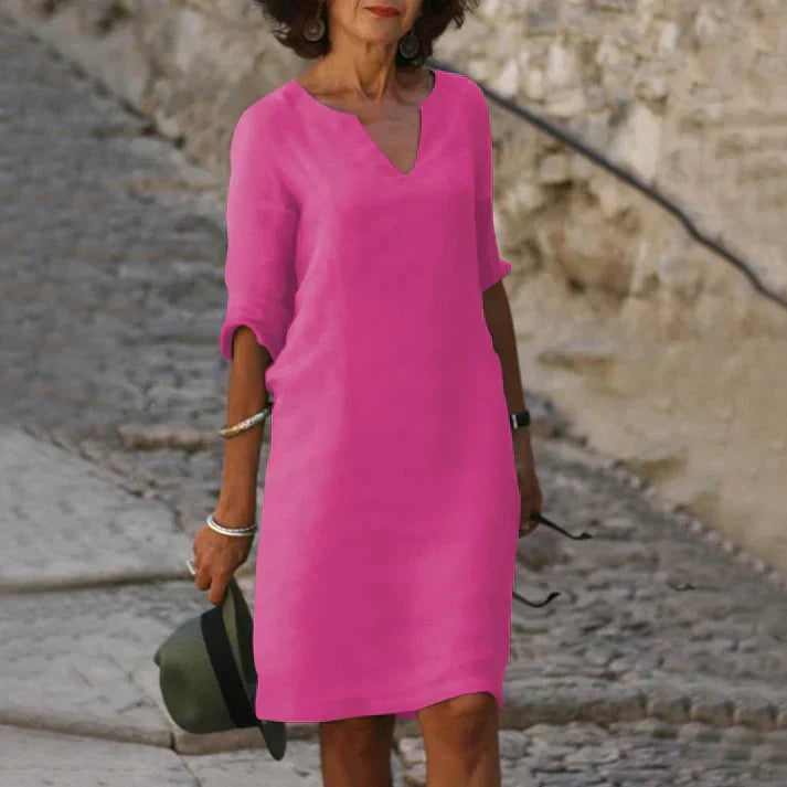 Valenzora | Elegantes Sommerkleid mit V-Ausschnitt