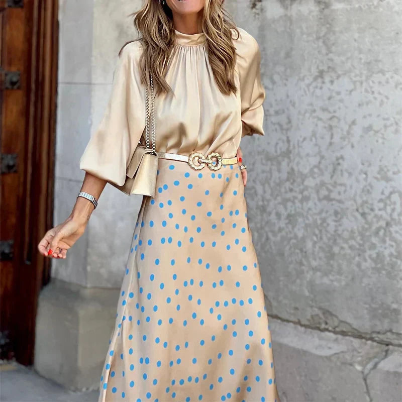 Valenzora | Boho satin skirt
