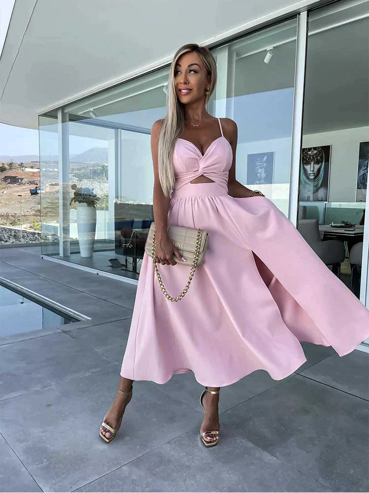 Valenzora | Side-cut midi dress with slit