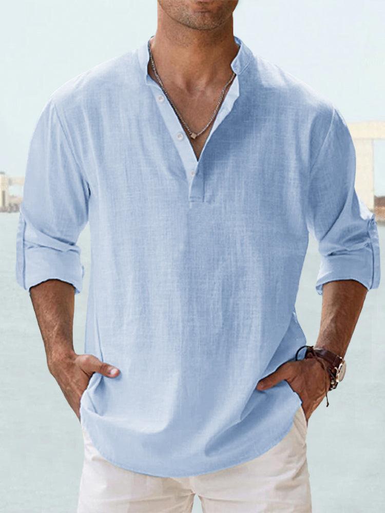 Valenzora | Breathable cotton linen shirt, casual fit