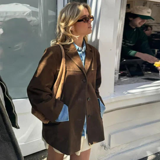 Valenzora | Retro braune Damenjacke
