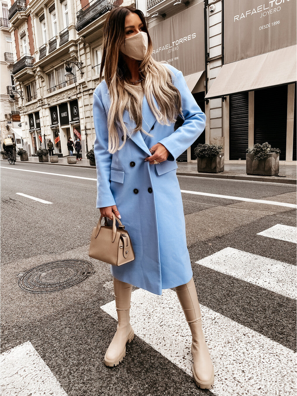Valenzora Attractive Autumn Wool Coat | Women's Retro Fashion Black Long Sleeve Coat