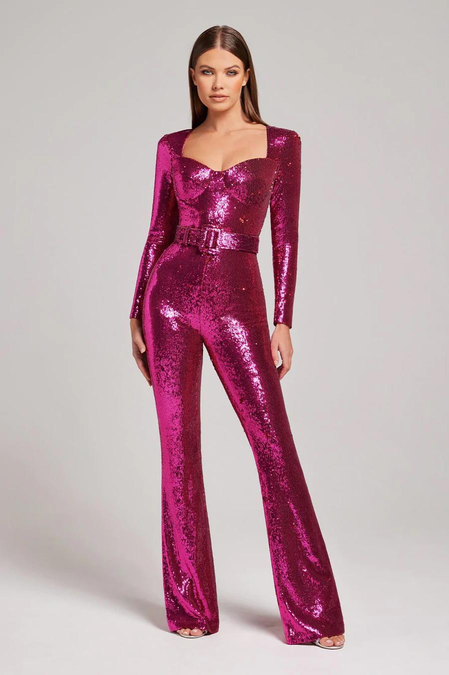 Valenzora - Sequin Long Sleeve Jumpsuit