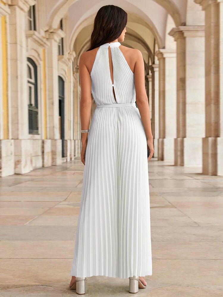 Overall mit Neckholder und weitem Bein