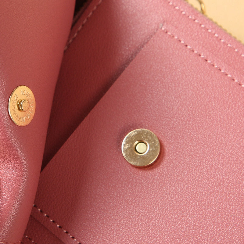 Valenzora Leder-Smartphone-Clutch | Damenhandtasche mit Touchscreen-Fenster