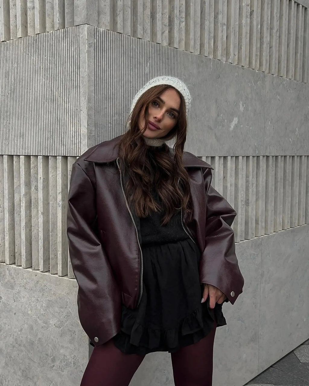 Valenzora | Short leather jacket for women