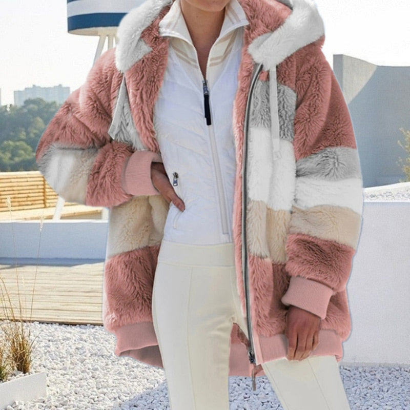 Strickjacke mit Kapuze