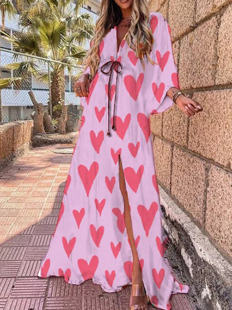 Valenzora | Elegant printed dress for the beach