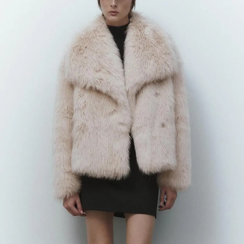 Faux fur coat for women