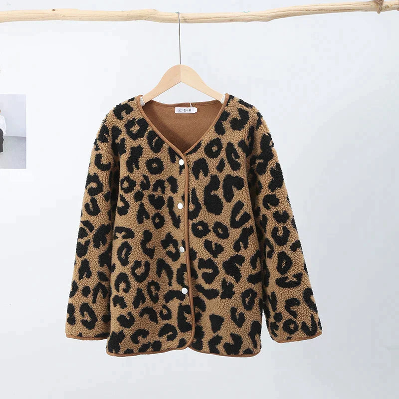 Leopard print winter jacket