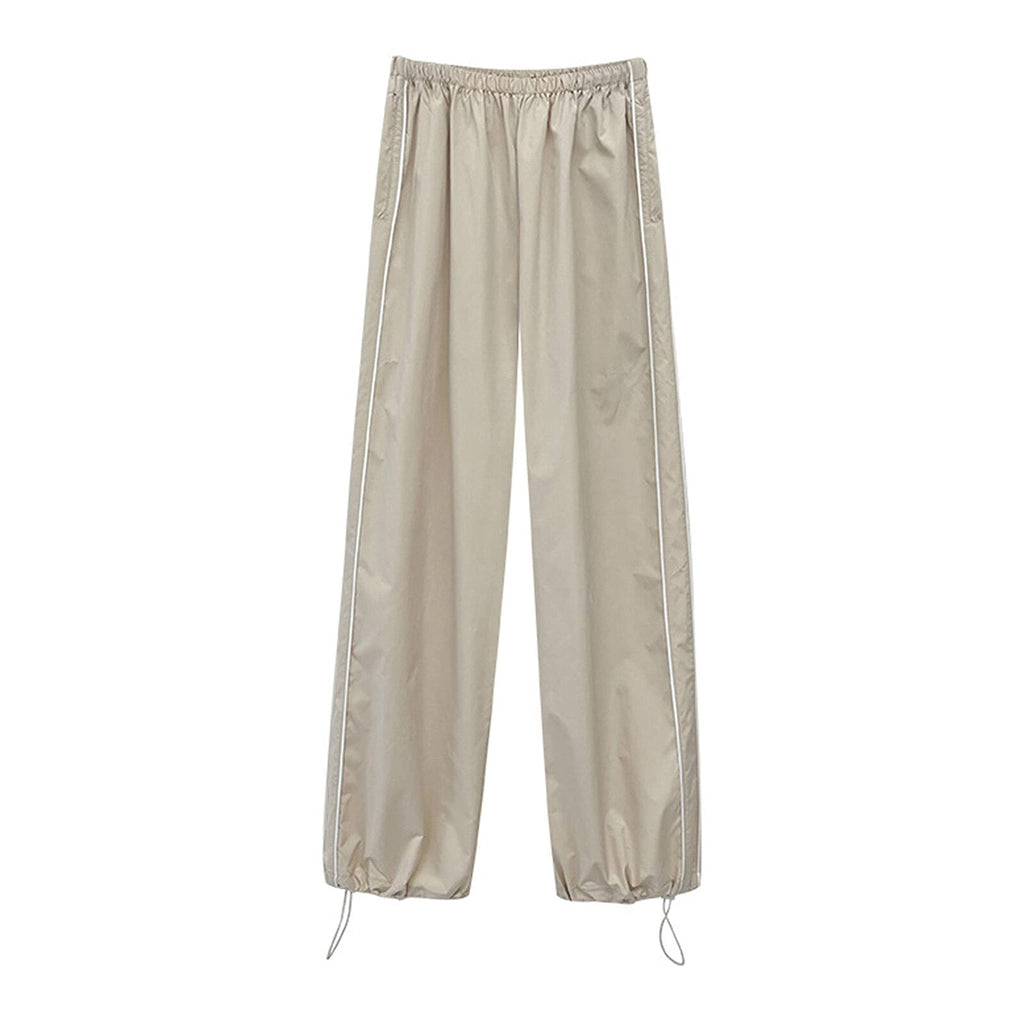 Valenzora Generous Cargohose | Damen Kordelzug Elastische Niedrige Taille Parachute-Hose