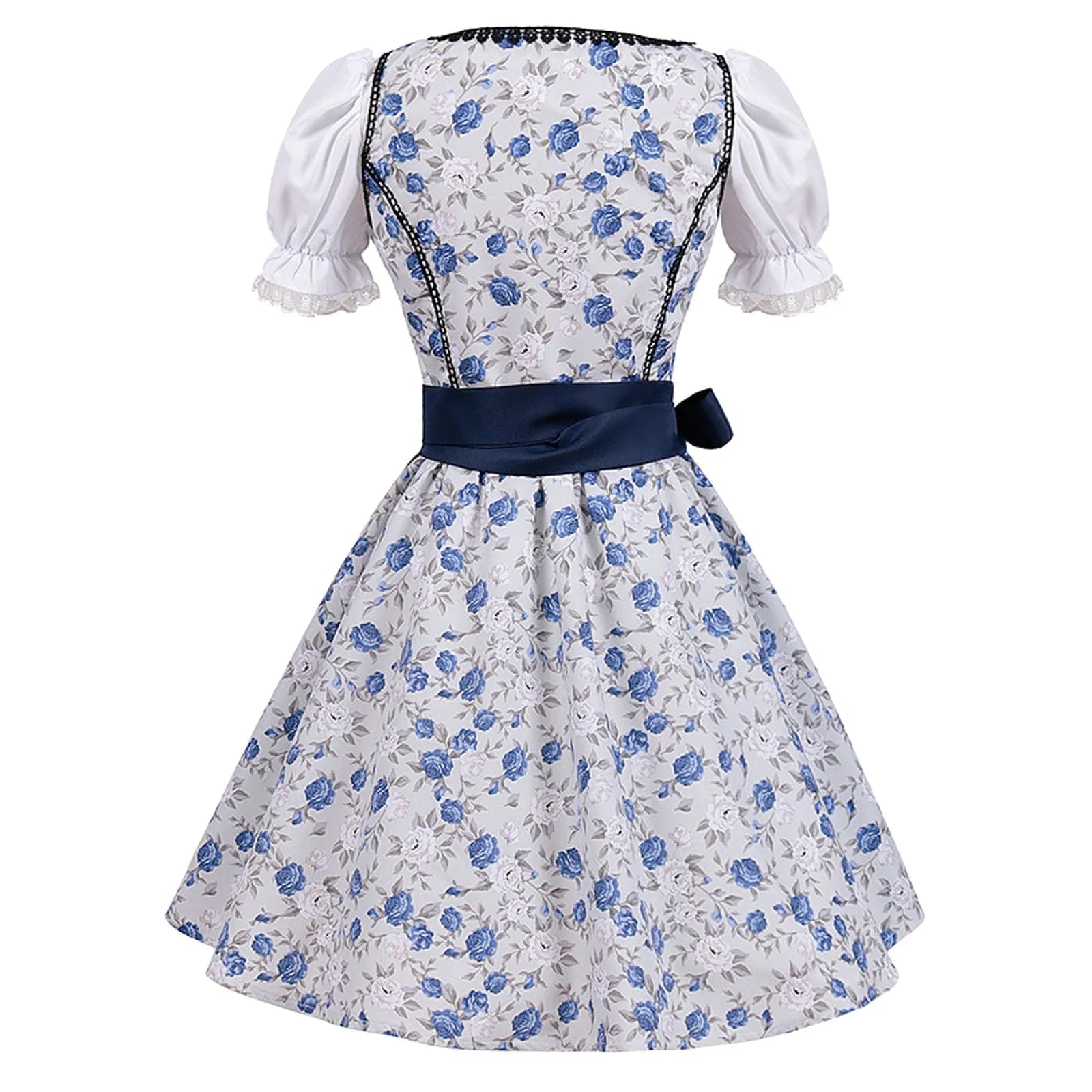 Valenzora | Kurzärmeliges Spitzen-Oktoberfestkleid mit Schürze