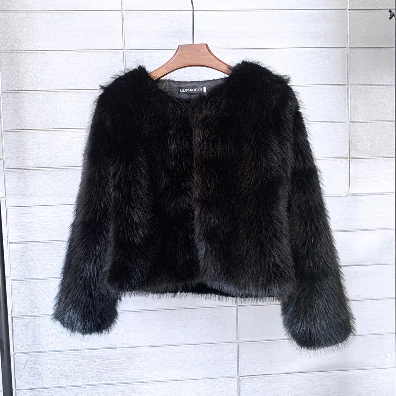 Plush jacket made of fluff