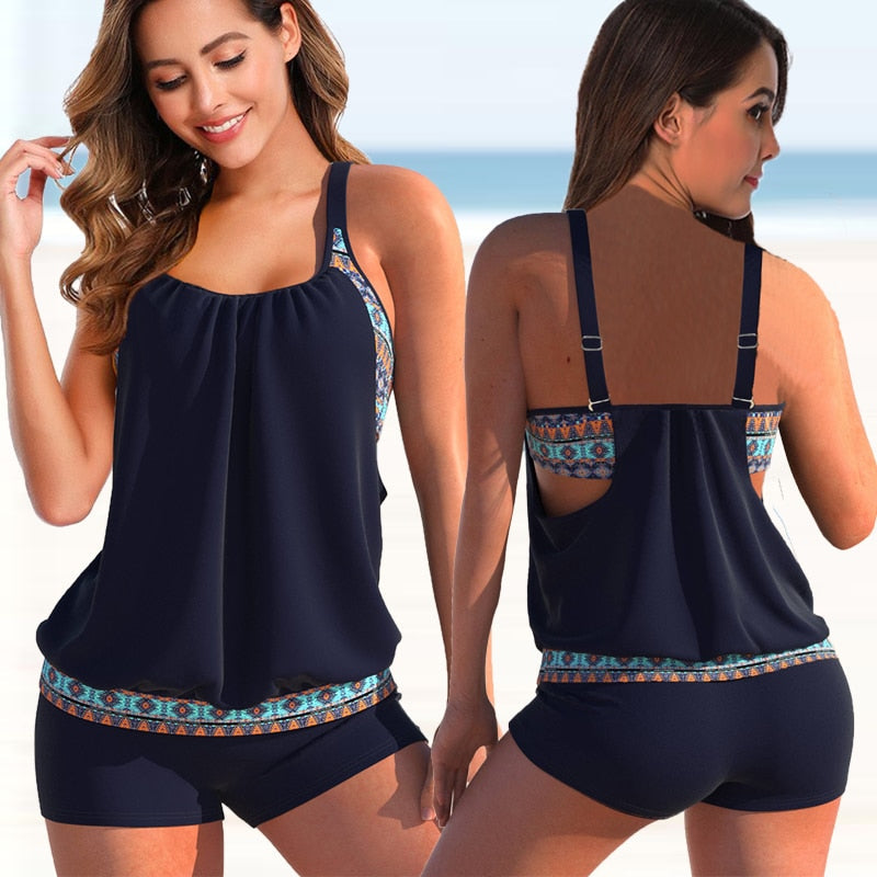 Valenzora Tankini Set | Summery two-tone tankini set