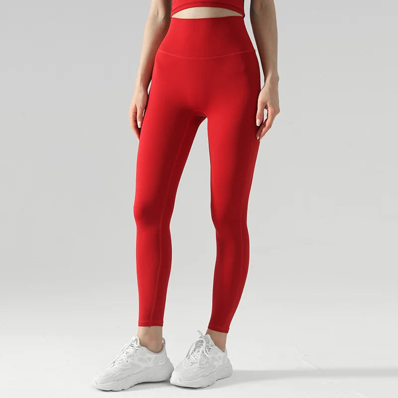 Valenzora | Emily Sportswear Naked High-Waisted Tight Yoga Pants Doppelseitig gebürstet Pfirsich Po-liftend Lauf-Sport-Fitness-Leggings