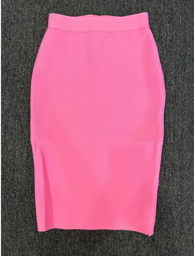 Valenzora | Damen Neuer Viskose Bandage Rock Eleganter Bleistiftrock Berühmte Sexy Club Party Kleidung Vintage Vestios