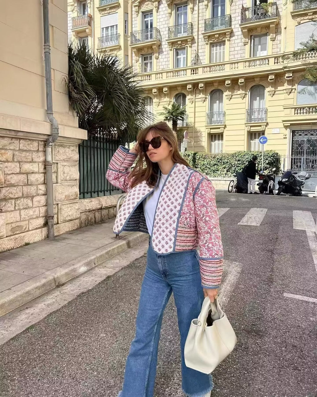 Valenzora | Women's jacket with floral pattern